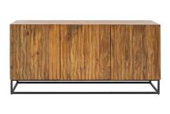 Massives Sideboard AMAZONAS 160cm Mangoholz natürliches Front Design