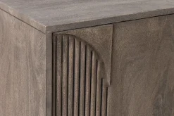 Massives Sideboard ART DECO 170cm grau Mangoholz 3D-Front