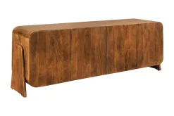 Massives Sideboard BRASIL 175cm braun Mangoholz sechs Fächer