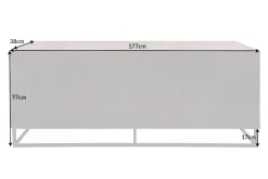 Massives Sideboard CREATIVO 180cm Mangoholz aufwändige 3D Front Retro Design