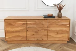 Massives Sideboard DESERT 160cm sand beige Akazienholz 3D-Front