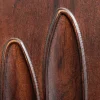 Massives Sideboard DUNE 175cm walnuss-braun Akazienholz 3D-Design schwarz Metall