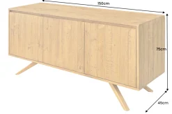 Massives Sideboard FINCA 150cm vintage braun recyceltes Pinienholz