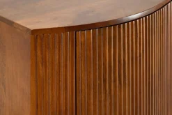 Massives Sideboard GRANDEUR 180cm braun Mangoholz schwarz Metall