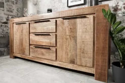 Massives Sideboard IRON CRAFT 175cm Mangoholz Kommode mit Schubladen Handarbeit