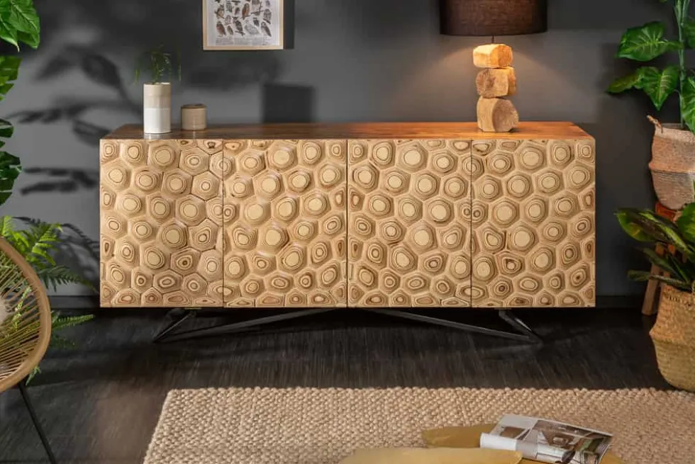 Massives Sideboard ORGANIC LIVING 175cm Mangoholz organisches Design