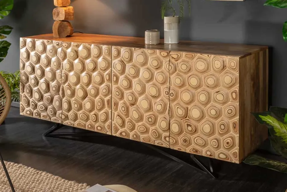 Massives Sideboard ORGANIC LIVING 175cm Mangoholz organisches Design