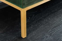 Massives Sideboard PEACOCK 175cm grün Mangoholz antik 3D Schnitzerei Pfau-Design