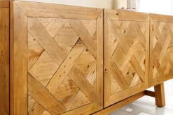 Massives Sideboard RIVIERA 155cm natur recyceltes Pinienholz Bohlenoptik