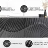 Massives Sideboard SCORPION 180cm schwarz hängend Mangoholz 3D-Design