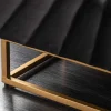 Massives Sideboard SCORPION 140cm schwarz Mangoholz aufwendige 3D Schnitzereien