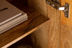 Massives Sideboard SCORPION 180cm braun Mangoholz aufwendige 3D Schnitzereien