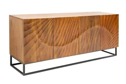 Massives Sideboard SCORPION 180cm braun Mangoholz aufwendige 3D Schnitzereien