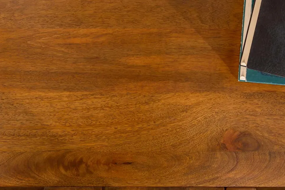 Massives Sideboard SCORPION 140cm braun Mangoholz aufwendige 3D Schnitzereien