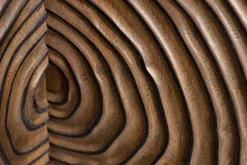 Massives Sideboard ZEN CIRCLES 180cm dunkelbraun Mangoholz 3D-Design