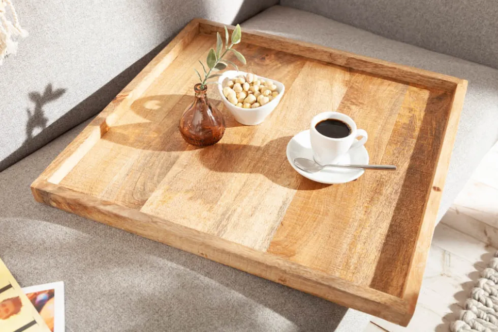 Massives Tablett MAKASSAR 50cm Mangoholz Servierbrett