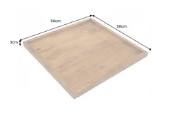 Massives Tablett MAKASSAR 50cm braun Mangoholz honey finish handmade