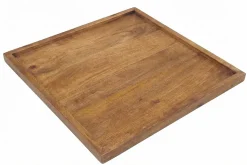 Massives Tablett MAKASSAR 50cm braun Mangoholz honey finish handmade