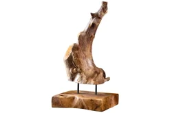 Massives Teakholz Ornament FLAME 30-40cm Treibholz Dekoration