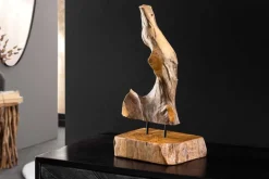 Massives Teakholz Ornament FLAME 30-40cm Treibholz Dekoration
