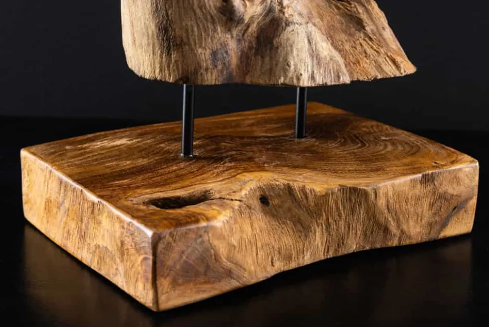 Massives Teakholz Ornament FLAME 30-40cm Treibholz Dekoration