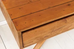Massives TV-Board FINCA 180cm vintage braun recyceltes Pinienholz mit Schubladen