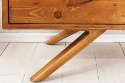 Massives TV-Board FINCA 180cm vintage braun recyceltes Pinienholz mit Schubladen