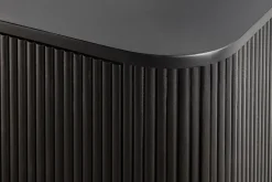 Massives TV-Board GATSBY 160cm schwarz gold Mangoholz Retro Lowboard