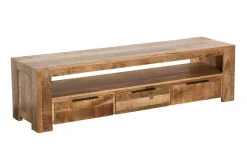 Massives TV-Board IRON CRAFT 170cm Mangoholz Lowboard 3 Schubladen