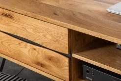 Massives TV-Board LIVING EDGE 160cm Wildeiche geölt Baumkanten Lowboard
