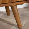 Massives TV-Board MYSTIC LIVING 140cm braun Sheesham Massivholz stone finish 3D -Front