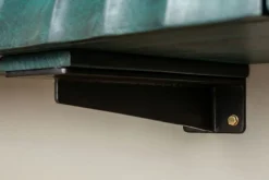 Massives TV-Board SCORPION 160cm türkis Mangoholz hängend Lowboard