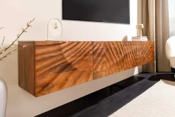 Massives TV-Board SCORPION 200cm braun Mangoholz hängend Lowboard