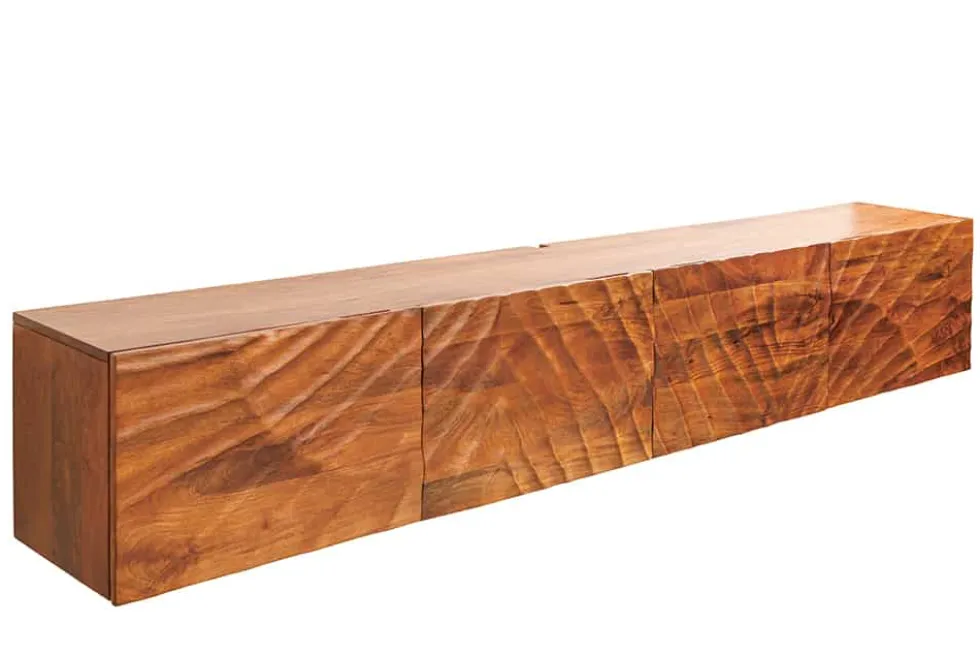 Massives TV-Board SCORPION 200cm braun Mangoholz hängend Lowboard