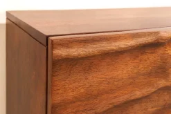 Massives TV-Board SCORPION 200cm braun Mangoholz hängend Lowboard
