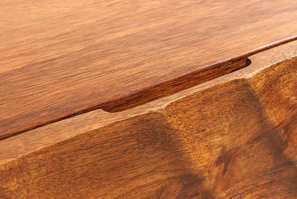 Massives TV-Board SCORPION 200cm braun Mangoholz hängend Lowboard