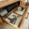 Massives TV-Board THOR 200cm Wild Eiche geölt Lowboard im Industrial Design