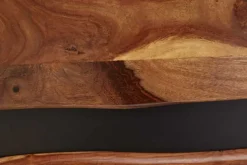 Massives TV-Lowboard AMAZONAS 160cm braun Sheeshamholz mit Baumkante