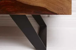 Massives TV-Lowboard AMAZONAS 160cm braun Sheeshamholz mit Baumkante
