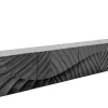 Massives TV-Lowboard SCORPION 200cm schwarz hängend Mangoholz 3D-Design