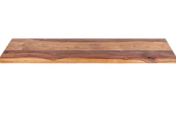 Massives Wandregal MAMMUT 115cm braun Sheesham stone finish Regalbrett Baumkante