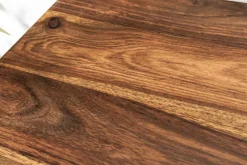 Massives Wandregal PURE 60cm braun stone finish Sheeshamholz Steckregal