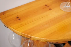 Massives Weinregal BODEGA 84cm natur Pinienholz Weinfass Barschrank für 14 Flaschen