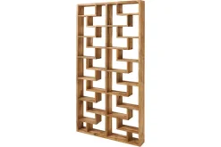 Massivholz Bücherregal JAVA 200cm natur Teakholz Standregal Raumtrenner recycelt