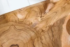 Massivholz Beistelltisch DRIFTWOOD 60cm natur Teak viereckig im Stelzen-Design