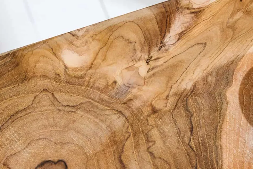 Massivholz Beistelltisch DRIFTWOOD 60cm natur Teak viereckig im Stelzen-Design