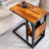 Massivholz Beistelltisch CONCIERGE 60cm braun Sheesham stone finish mit Stauraum