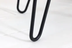 Massivholz Beistelltisch SCORPION 55cm Akazie Nachttisch mit Ablage Hairpin Legs Metall
