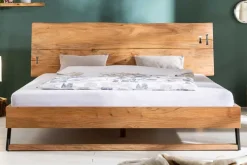 Massivholz Bett AMAZONAS 180x200cm Akazie Baumkante natur Doppelbett