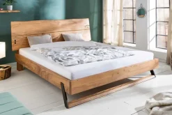 Massivholz Bett AMAZONAS 180x200cm Akazie Baumkante natur Doppelbett